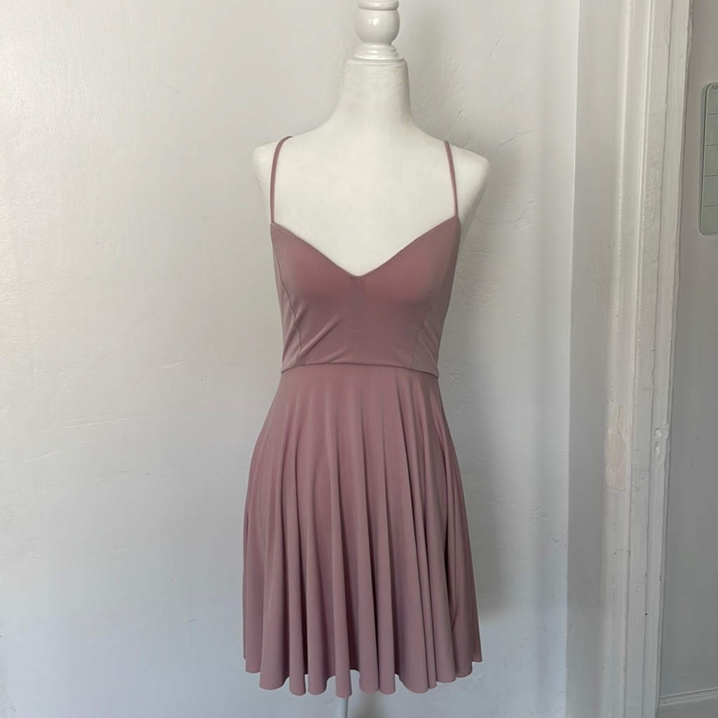 Kimchi Blue Rose Pink Dress With Strappy Low Back
